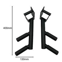 2Pcs Fitness Dips Bars Attachments Grips Handles for Squat Rack Pull up 18mm black