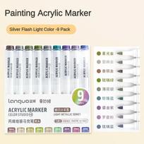 Languo 9/144 Colors Acrylic Paint Art Marker Pen DIY Painting Drawing Card Ceramic Stone Mug Glass Fabric Clothes Art Supplies white