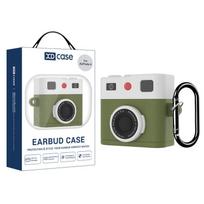 For AirPods 5 / 4 XDcase Retro Camera Style Silicone Earbuds Case For AirPods 5 / 4 žalia