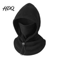 Full Coverage Face Hat Unisex Flannel Balaclava with Drawstring Warm Ski Mask Hat Fleece Single Layer juoda