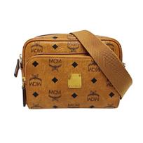 [Pre-Owned] Aren 24k Gold Plated Metal Accessories Monogram Print Removable Adjustable Webbing Coated Canvas Camera Bag Crossbody Shoul - Good #DXIZGR ONE SIZE brown