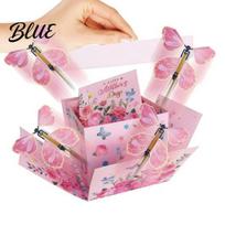 Interactive Gift Box Surprise Exploding Celebrations Explosion Butterfly for Party Box DIY Present Holder with 4 Birthday Flying Butterflies L