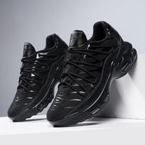 Air cushion bottom air men's shoes sports shock absorption student running shoes 45 cross breathable lightweight tide 39 black