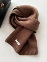 Gryna kašmyro vilna  australietiška skara Unisex Šilta vienspalvė megzta žiemai Brown,160*20cm gray