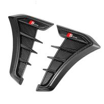 Carbon Fibre Car Emblems Side Flank Fender Modified Stickers For tt A3 A4 A5 A6 A7 A8 Q2 Q5 Q7 Q3 TT SLine Auto Accessories