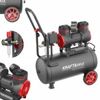 24L Silent Oil-Free Compressor 2 Pistons 2 Pumps 230V Compressor