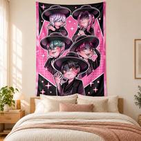 Kpop demonų medžiotojai Sieninė drobė aukštos kokybės svetainės, miegamojo, bendrabučio sienoms dekoruoti, ideali kaip miegamojo sienos dekoracija ar šventinė dovana 150cmx200cm
