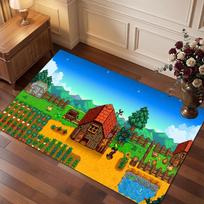 Stardew Valley Rug Soft Thick Non Slip Floor Carpet for Bedroom Living Room Home Decor 40cmx60cm blue