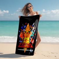 proof beach towel with Z-Zelda Legends pattern - soft,absorbent,quick-drying,machine washable - perfect for swimming,camping,bathing 80cmx160cm(31x63inch)
