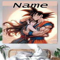 Personalized Dragon Ball Background Tapestry,Custom Name Birthday Party,Multifunctional Wall Decoration for Home Decor,Various Occasions 130cmx150cm