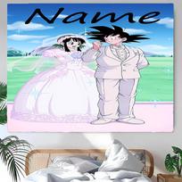 Personalized Dragon Ball Background Tapestry,Custom Name Birthday Party,Multifunctional Wall Decoration for Home Decor,Various Occasions 180cmx230cm