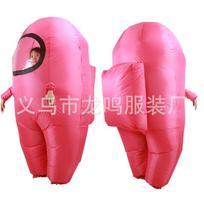 Among Us Astronaut Inflatable Costume Cartoon Mascot Kids Adults Halloween Cosplay Child pink
