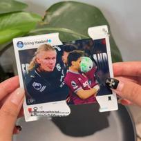 Custom Acrylic Keychain featuring World Cup Stars: Messi, Ronaldo, Mbappé, Neymar, Haaland with Pull-out Pendant