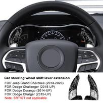 Car Steering Wheel Shift Lever Extension for Jeep Grand Cherokee 2014-2020 Dodge Durango 2014-2023 Dodge Charger 2015-2023 E10 Challenger 15-23 gray
