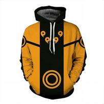 Mens Hoodie Naruto Series Trendy Casual Sweatshirt Youth XXL orange