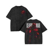Gears of War Vintage skalbinti marškinėliai, Marcus Fenix Retro Sci-Fi grafinis T-shirt, Prem 120 black