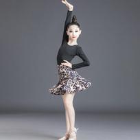 Latin Dance Children's Girls' Stage Costumes Suitable for Standard Dance Competitions Parties Tops Skirts Children's Professional Performance Costumes 120