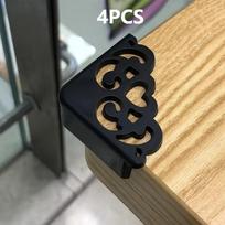 4pcs Silicone Corner Guards with Elegant Hollow Flower Design, Stylish Table Edge Protectors for Safety and Decor