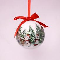 8cm Christmas Ball Stickers - Foam Snowman Santa Tree Ornaments
