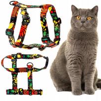 ANTI-ESCAPE guard harness for cats with adjustment Autumn leaves
