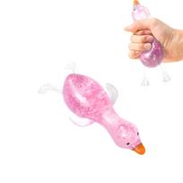 Duck Squishy Stress Toy: Glittery Soft Squeeze Fidget Toy for Kids & Adults, Portable Sensory Relief for Office, School & Travel Pink pink