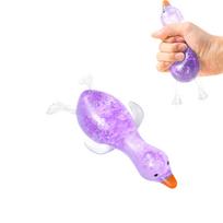 Duck Squishy Stress Toy: Glittery Soft Squeeze Fidget Toy for Kids & Adults, Portable Sensory Relief for Office, School & Travel Purple