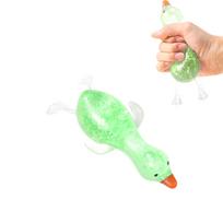 Duck Squishy Stress Toy: Glittery Soft Squeeze Fidget Toy for Kids & Adults, Portable Sensory Relief for Office, School & Travel Green