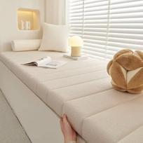 Custom Teddy Velvet Waterproof Long Bench Cushions Long Mattress Bay Window Pads Chair Seat Pads Decorative Garden Cushions