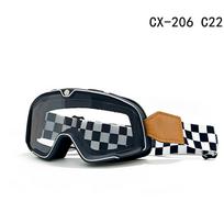Vintage Motorcycle Goggles Helmet Visor Shield Riding Racing Motocross ATV Cafe Cruiser Dirt Bike Off-Road Windproof Sandproof2 C22