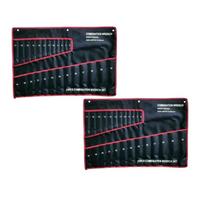1/S 25 Slots Wrench Storage Roll Up Bag Portable Heavy Duty 6-32Mm Woven Tool Organizer Pouch Tool Storage Bag Wrench Holder