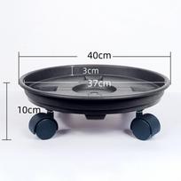 Garden Rolling Plant Stand with Wheels, Tray Roller, Round, Multipurpose for Patio 40cm