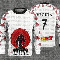 Japanese Anime Dragon Ball Z Vegeta Football Special Edition Jersey T-shirt Adult Men Autumn/Winter Sports Long Sleeve T-shirt 5XL