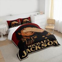 Michael Jackson Glitter Glove Art Bedding set - Bedding set (1 duvet cover, 2 pillowcases, duvet not included). 135x200cm brown