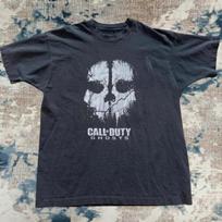 Call Of Duty Ghosts Gaming T-Shirt Mens Unisex Retro Graphic Tee Cotton XXXXL gray