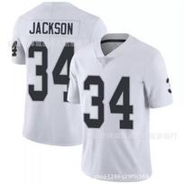 Raiders 34 Bo Jackson Football Jersey Mens Sports Training Game Uniform Black XL