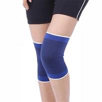 1 Pair Blue Knee Support Brace Elastic Knitted Wrist Support Elbow Support Knee Pads Ankle Support Knee Pads