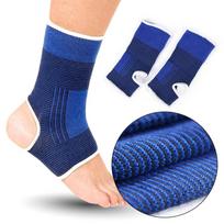 1 Pair Blue Knee Support Brace Elastic Knitted Wrist Support Elbow Support Knee Pads Ankle Support Ankle Support