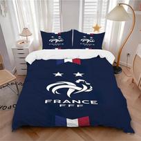 3Pcs France Football Team Crest Bedding Sets For All Sizes New 3D Printed Bed Cover Comforter Duvet Cover Pillowcase Bedroom Decoration 140cmx200cm