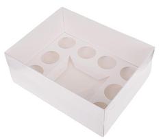 Bento Box 33x26x13cm White-Transparent For Muffins And Cake