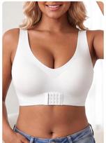 High-Impact Antibacterial Sports Bra Yoga Vest XXL (160-180 lbs) balta