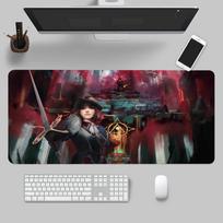 Mouse Pad Pc Antislip Gaming Path of Exile Keyboard Desk Accessory Mousepad Mat Cabinet Mats Extended xcm Table Office 40x80x0.2cm brown