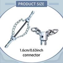 Chain Drain Cleaning Device, Lightweight Blockage Removal Tool for Toilets 16mm Single Double gray