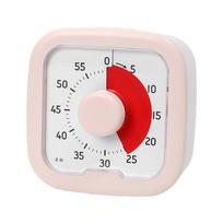 60-Minute Visual Timer Silent Kitchen Cooking Timer Multi functional Countdown Timer  Reading Room rožinė