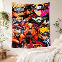 Naruto Wall Tapestry Retro Boho Perfect for Living Room Bedroom Studio Wall Indoor Hand Painted Style Gift for Birthday 180cmx230cm