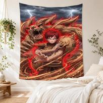 Naruto Wall Tapestry Retro Boho Perfect for Living Room Bedroom Studio Wall Indoor Hand Painted Style Gift for Birthday 180cmx230cm