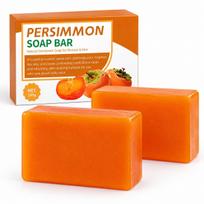 Persimmon Soap Bar, Natural Deodorant Body Odor Control Deep Cleansing Refreshing Soap, 100g For Men & Women 2pcs