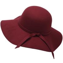 Wide Brim Wide Brimmed Hats Vintage Style Floppy Fedora Hats Fashion Sun Caps  Outdoor Activities Dark Red black
