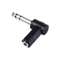 Headphone Cable Right Angle 6.5mm 1/4  Mono Jack 6.35mm to 3.5mm Adapter Audio Adapter Plug 3.5mm TRS Connector Male to Female juoda