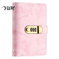 Cash Storage Organizer Budget Binder with Password Lock, 200 Transparent Money Envelope Saving Pockets, PU Leather Personal Finance Planner rožinė