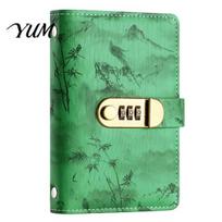 Cash Storage Organizer Budget Binder with Password Lock, 200 Transparent Money Envelope Saving Pockets, PU Leather Personal Finance Planner žalia